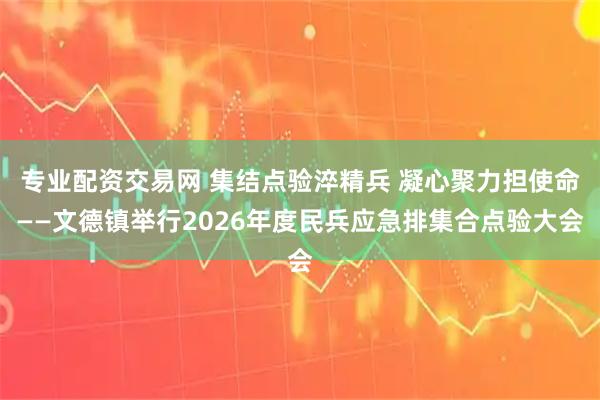 专业配资交易网 集结点验淬精兵 凝心聚力担使命——文德镇举行2026年度民兵应急排集合点验大会